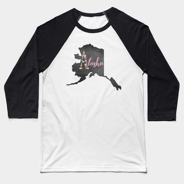 Alaska flower state Baseball T-Shirt by HappyArt